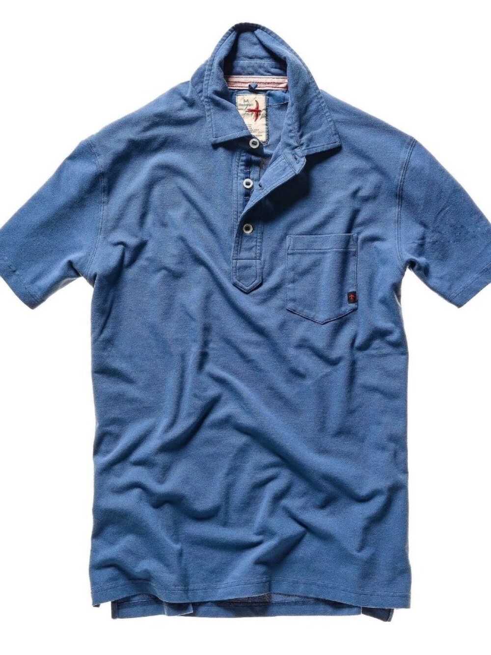 Relwen Pique Slot Polo Marine Blue Medium 2 Available New with Tags
